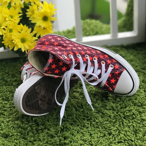 Converse Ctas HI Star Repeat Burgundy W AUTHENTIC - Picture 3 of 6